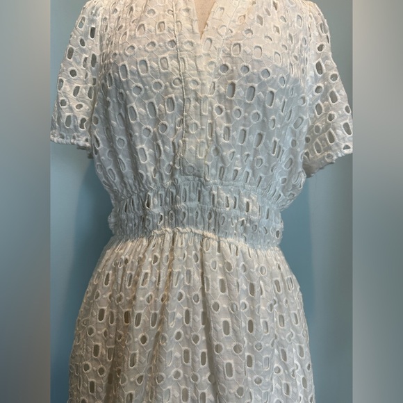 Anthropologie The Somerset Collection Eyelet Edition White Maxi Dress size XL - Picture 10 of 14